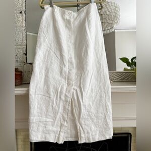 Talbots Irish Linen Button Down Skirt